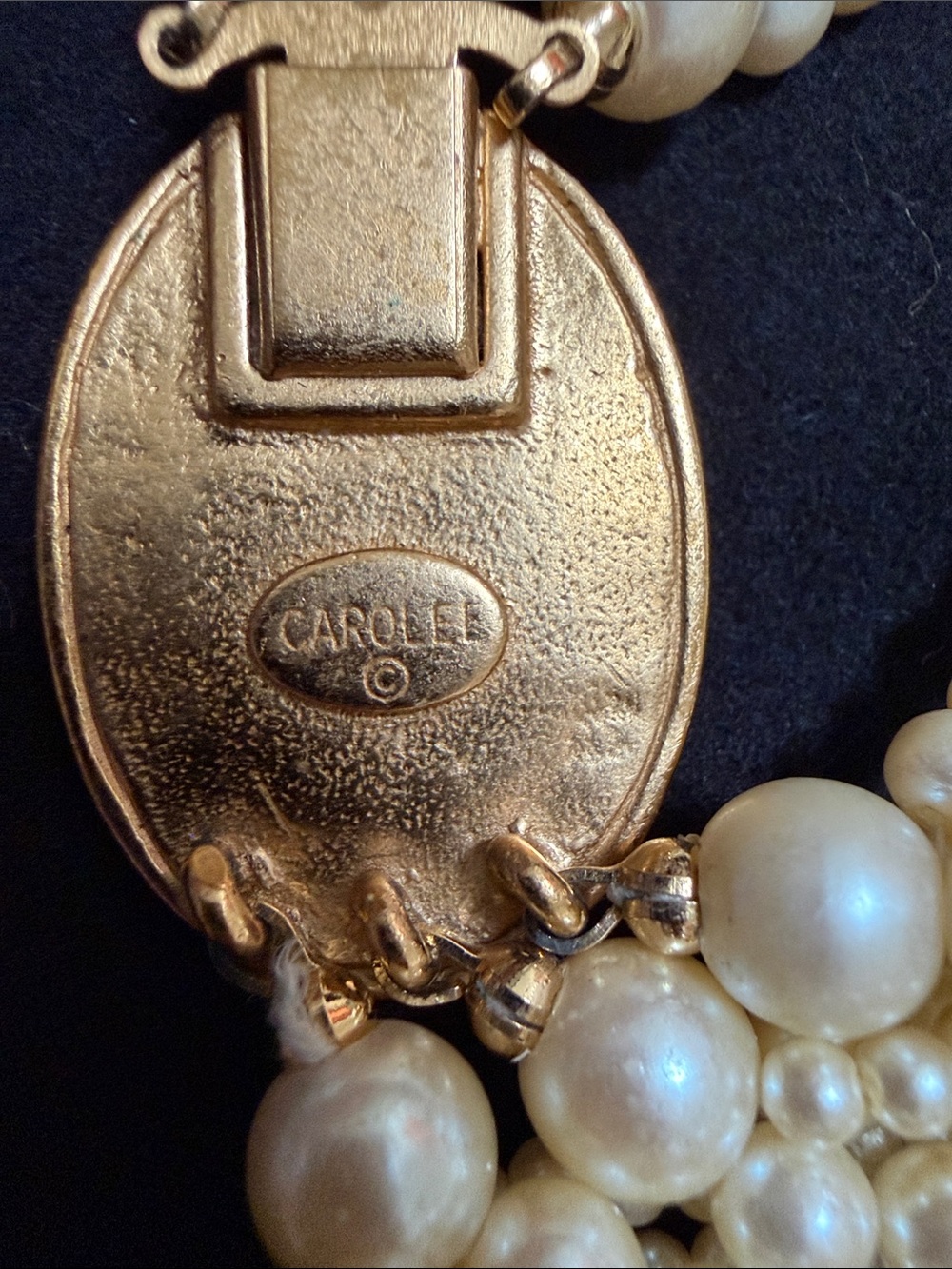 Carolee Ivory Multi-Strand Faux Pearl Necklace with Gold-Tone Clasp - Picture 3 of 11